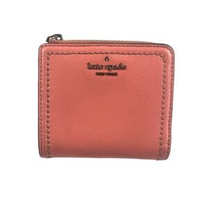 Kate Spade Vintage Coral Pink Leather Compact Wallet